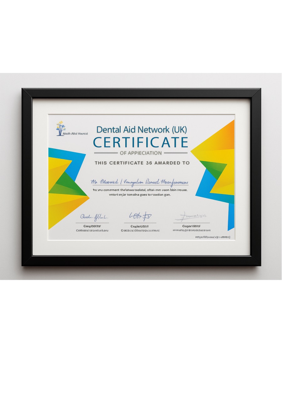 Margala Manufacturing Dental Company certificate preview